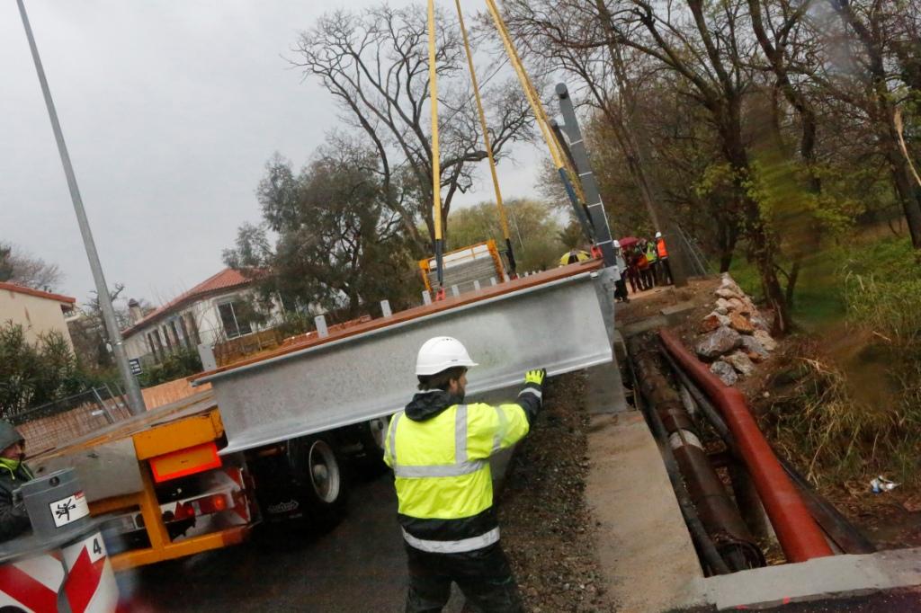 Argelès-sur-Mer : Une passerelle piéton-vélo a été posée au Racou le 15 mars