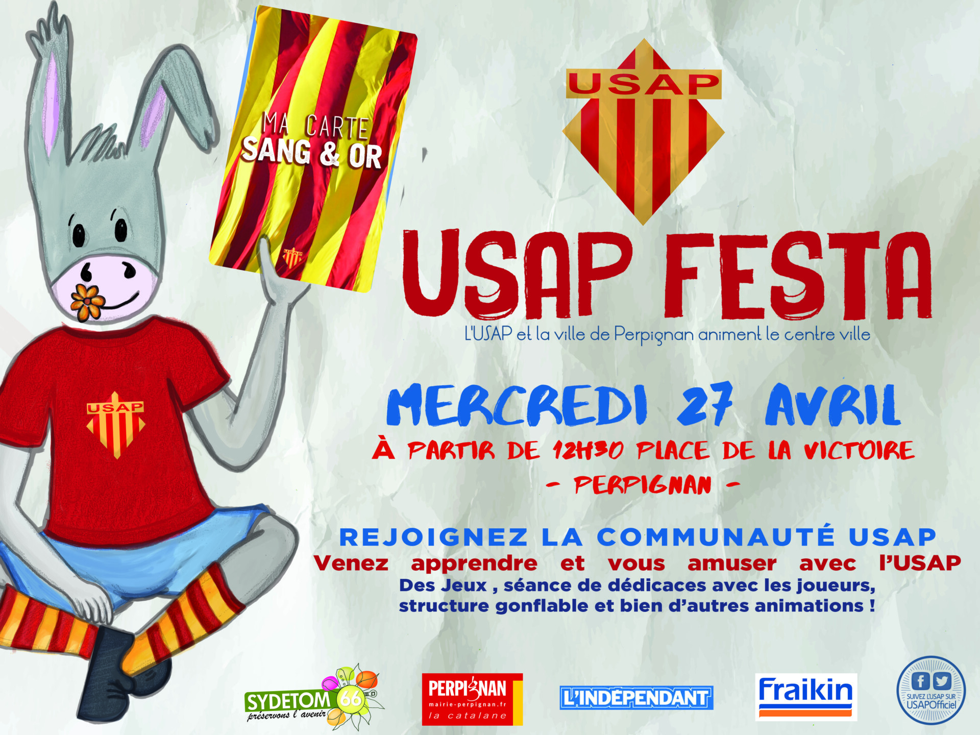 L’USAP s’installe en ville le 27 avril
