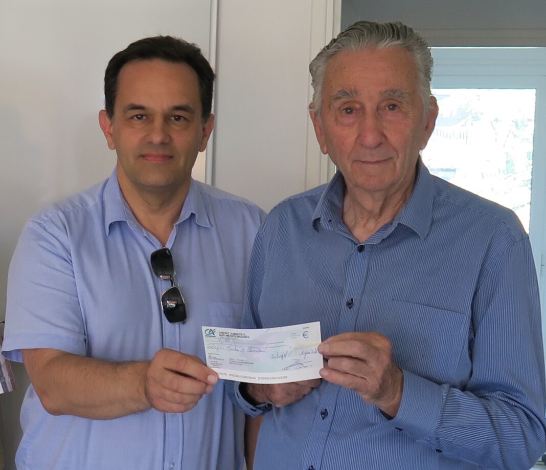 20160622 Remise chèque Estagel21 Pierre Contet et Dr Capdet