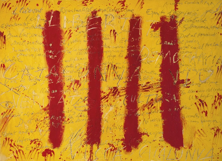Tàpies-Catalan-couleurs-drapeau