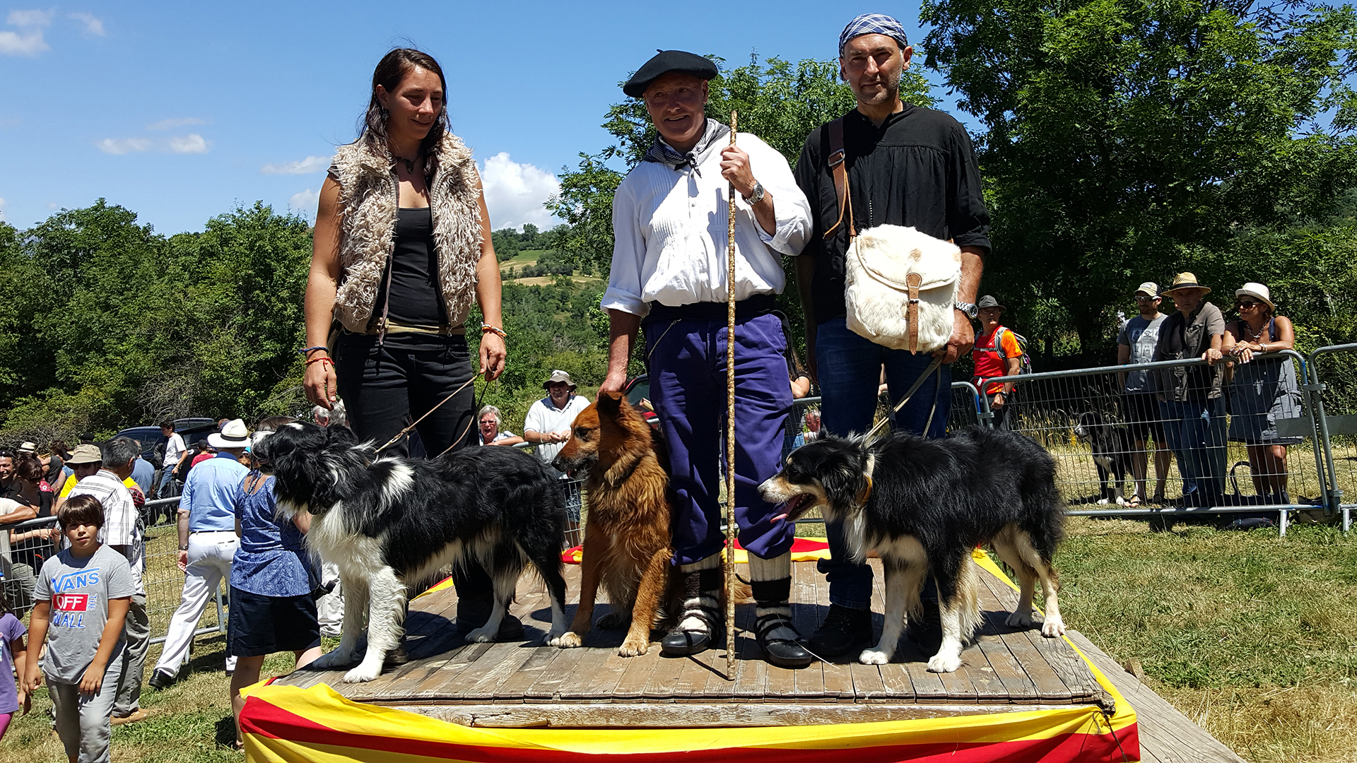 Les trois finalistes du concours international de chiens de berger à Osséja dans les Pyrénées-Orientales