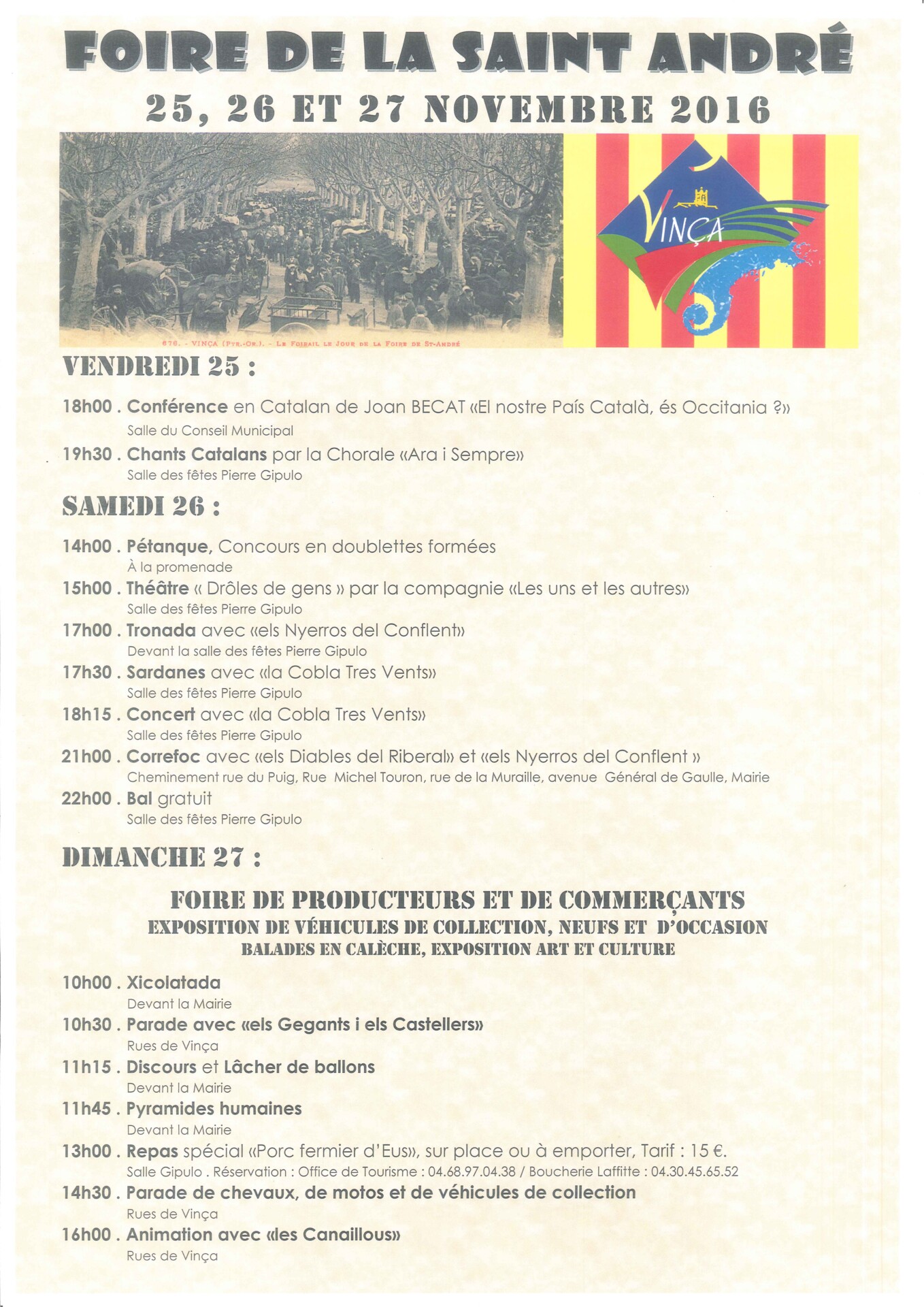 Foire de la Saint André à Vinça