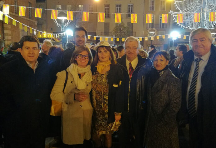 Inauguration de la patinoire place république Perpignan