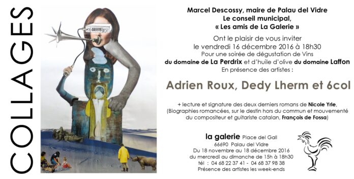 carton invit mail adrien dedy et 6col + degustation de vin