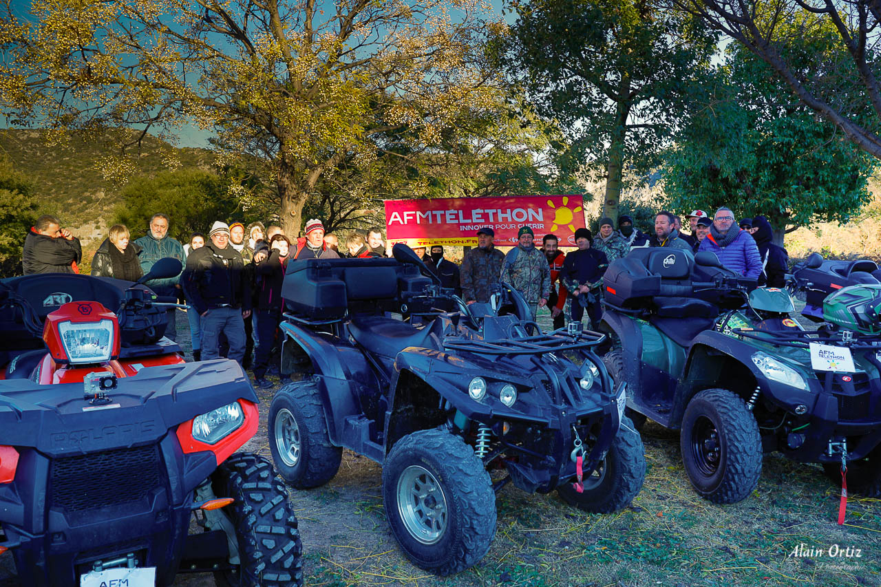 Les conducteurs de quads ont roulé pour le Téléthon 2017 à Vinça