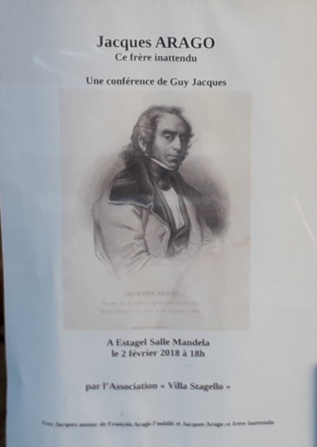 Estagel/ Conférence de Guy Jacques : « Jacques Arago, ce frère inattendu »
