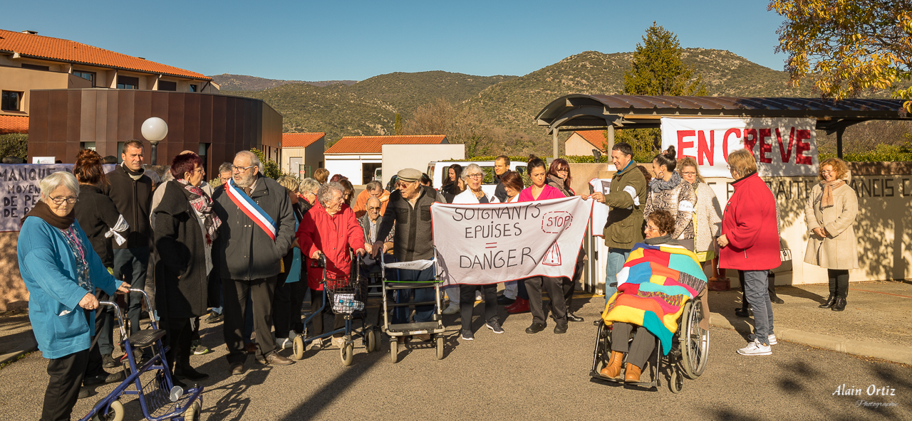 L’ EHPAD de Vinça a suivi le mouvement de grève nationale du 30 janvier 2018