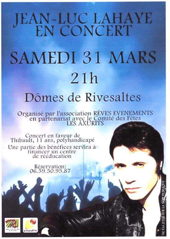 Rivesaltes/ Concert avec Jean-Luc Lahaye : « Le monde de Thibault »