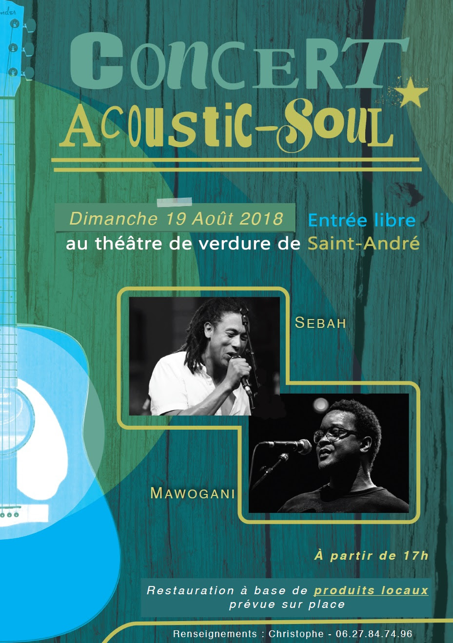 Dimanche 19 août 2018, concert « ACOUSTIC SOUL » à Saint André