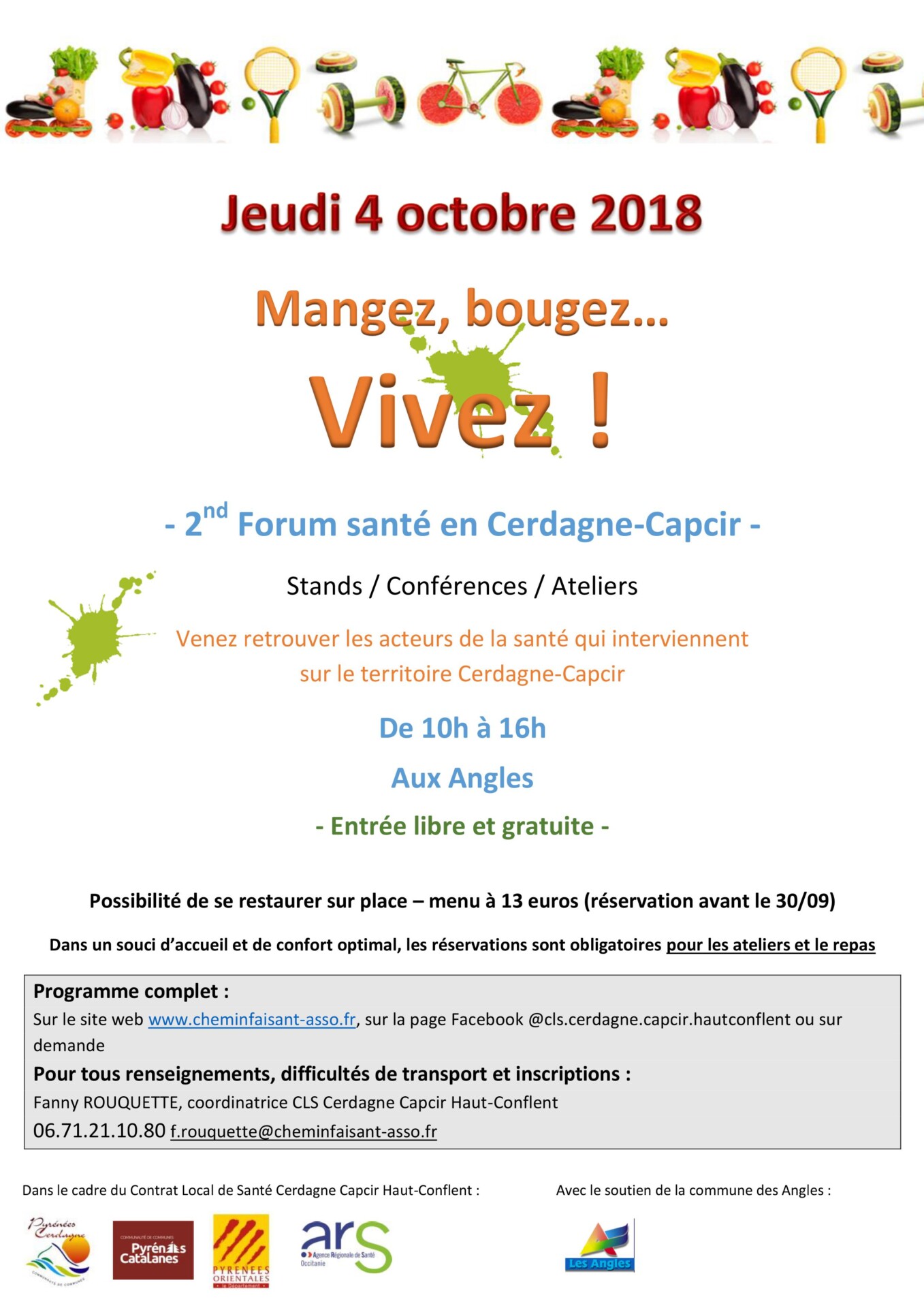 34 stands au forum santé aux Angles le jeudi 4 octobre 2018