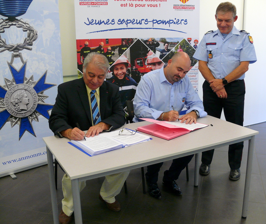 L’ONM 66 et l’UDSP 66 signent une convention de partenariat envers les jeunes sapeurs pompiers et leurs éducateurs