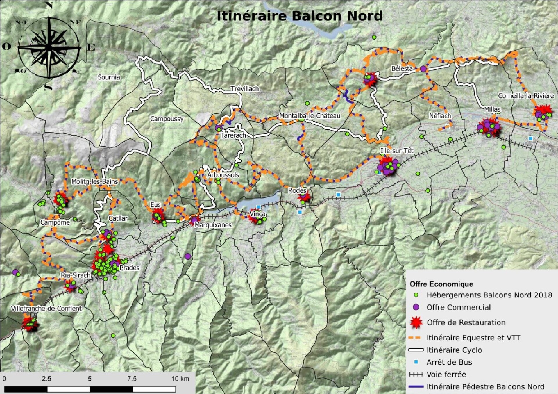 Proposition éco-itinéraires « Balcons nord du Canigó »