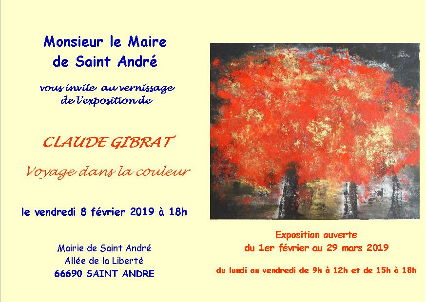 Exposition de Claude Gibrat « Voyage dans la couleur » à Saint André