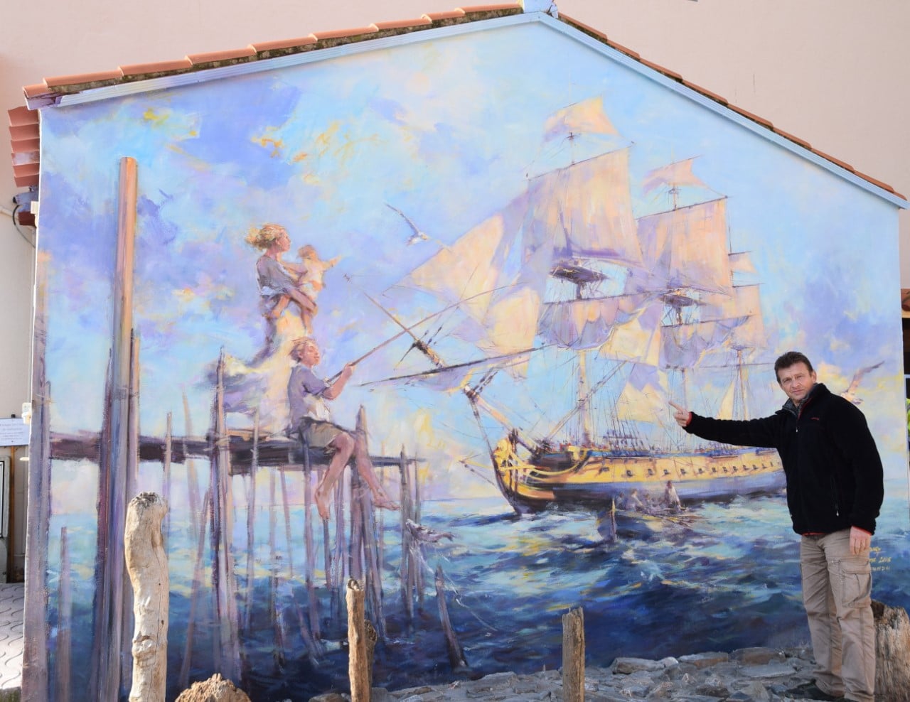 inauguration de la fresque dédiée à l'hermione