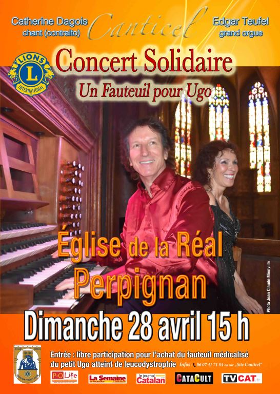 Concert solidaire « Un Fauteuil pour Ugo» en l’Église la Real de Perpignan avec Canticel