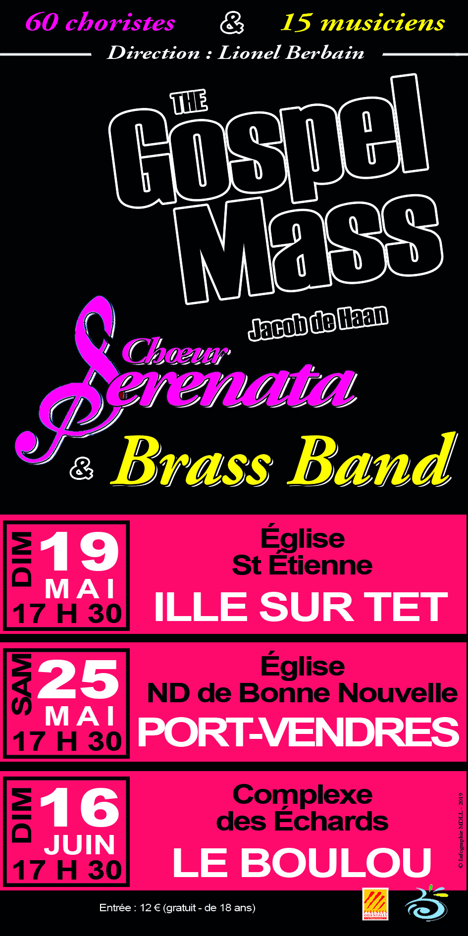 Concert «The Gospel Mass» du Chœur Serenata & Brass Band du Boulou