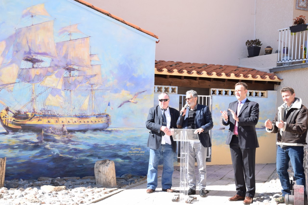 Inauguration de la fresque de l’Hermione Place Castellane