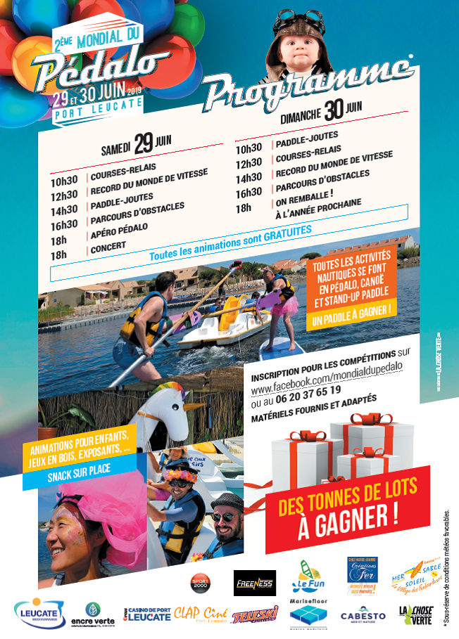 Mondial du pédalo à l'Île aux loisirs de Port Leucate