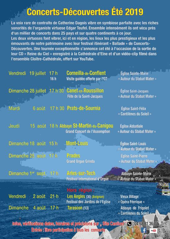 Canticel vous invite à sa Ballade concerts-découverte du 19 juillet au 1er septembre