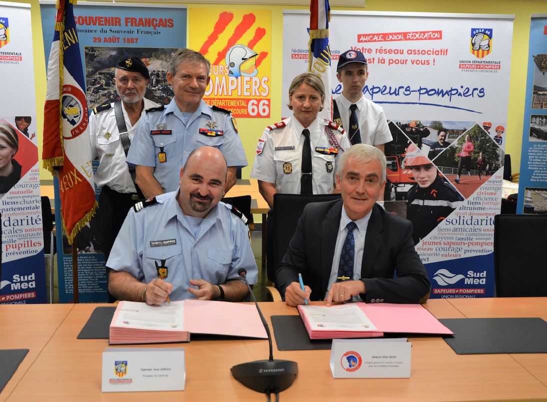 Un partenariat entre le Souvenir Français et les Sapeurs-Pompiers du département