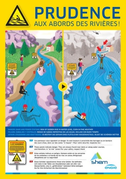 Rappel des consignes de sécurités aux abords des ouvrages hydroélectriques