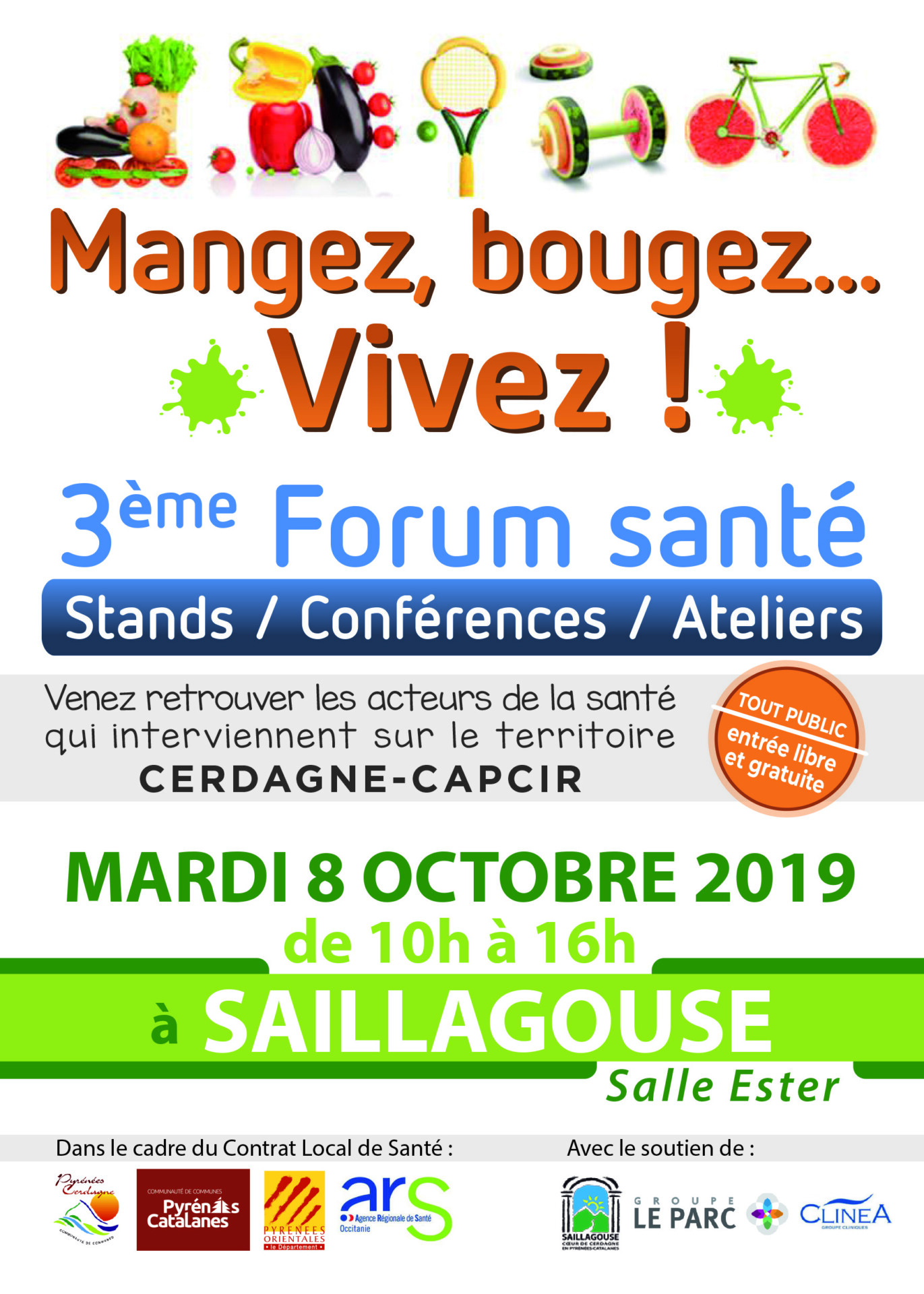 Forum Santé 3ème édition le 8 octobre 2019 à Saillagouse