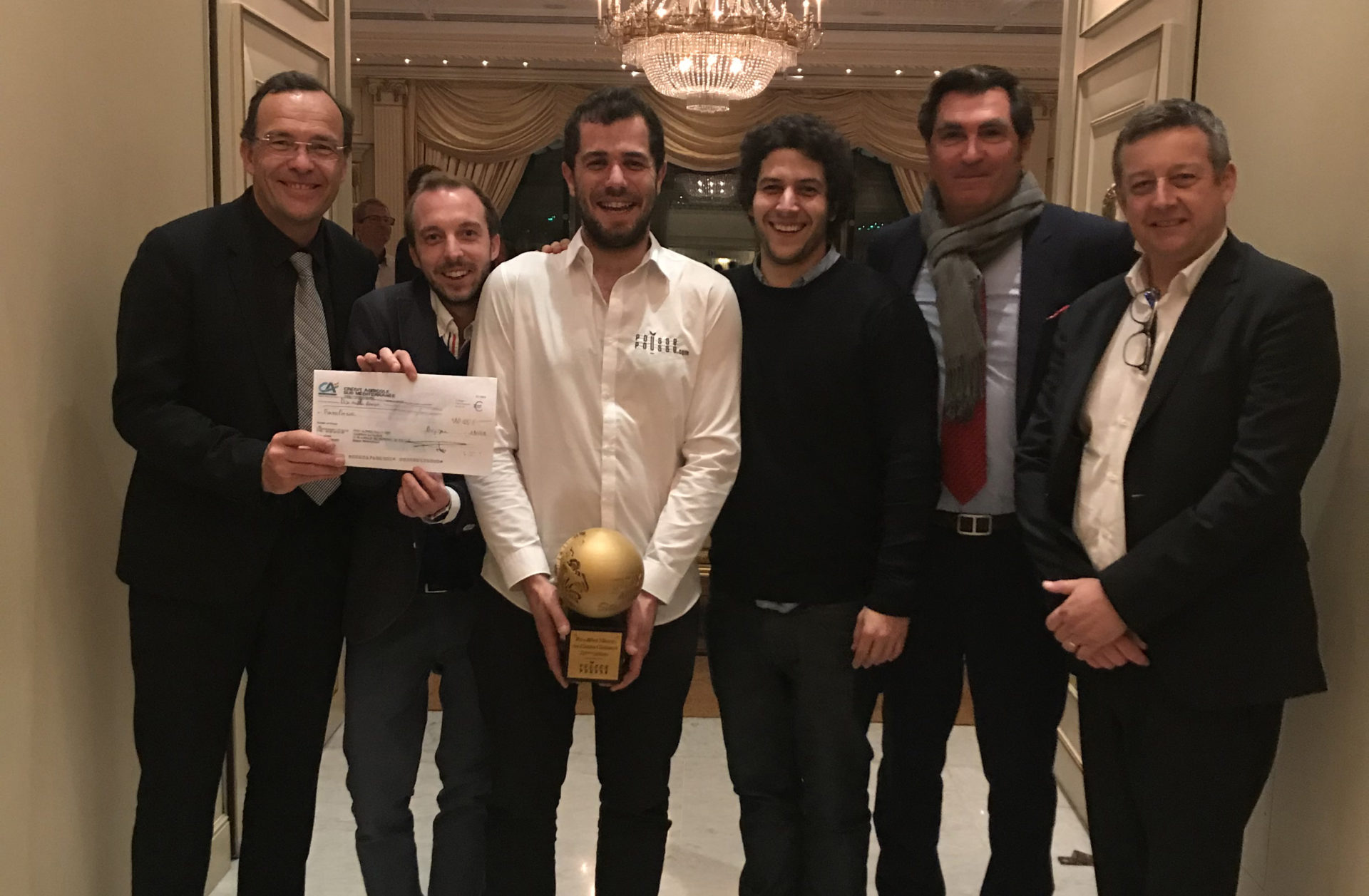 Le Prix Sauvy 2019 des Cadres Catalans remis en février dernier au Shangri La lors du WineBusiness Club à l’equipe de Pousse-pousse.