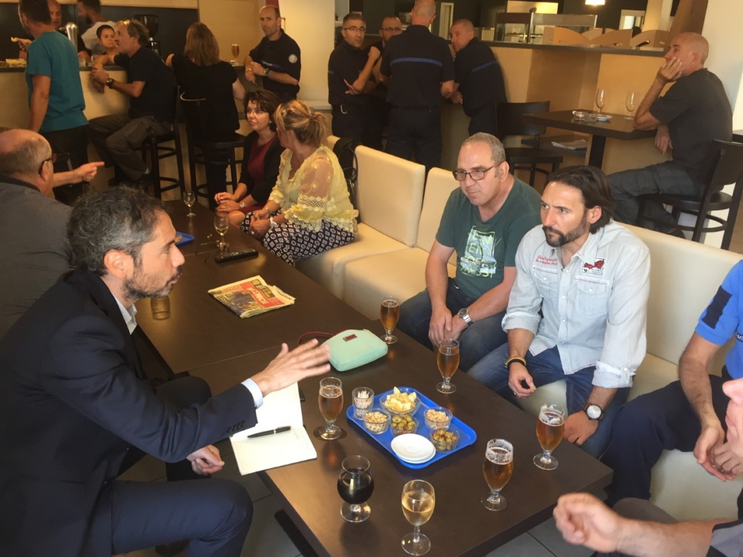 Rencontre entre Olivier Amiel et les représentants du Syndicat Force Ouvrière Pénitentiaire au Centre pénitentiaire de Perpignan