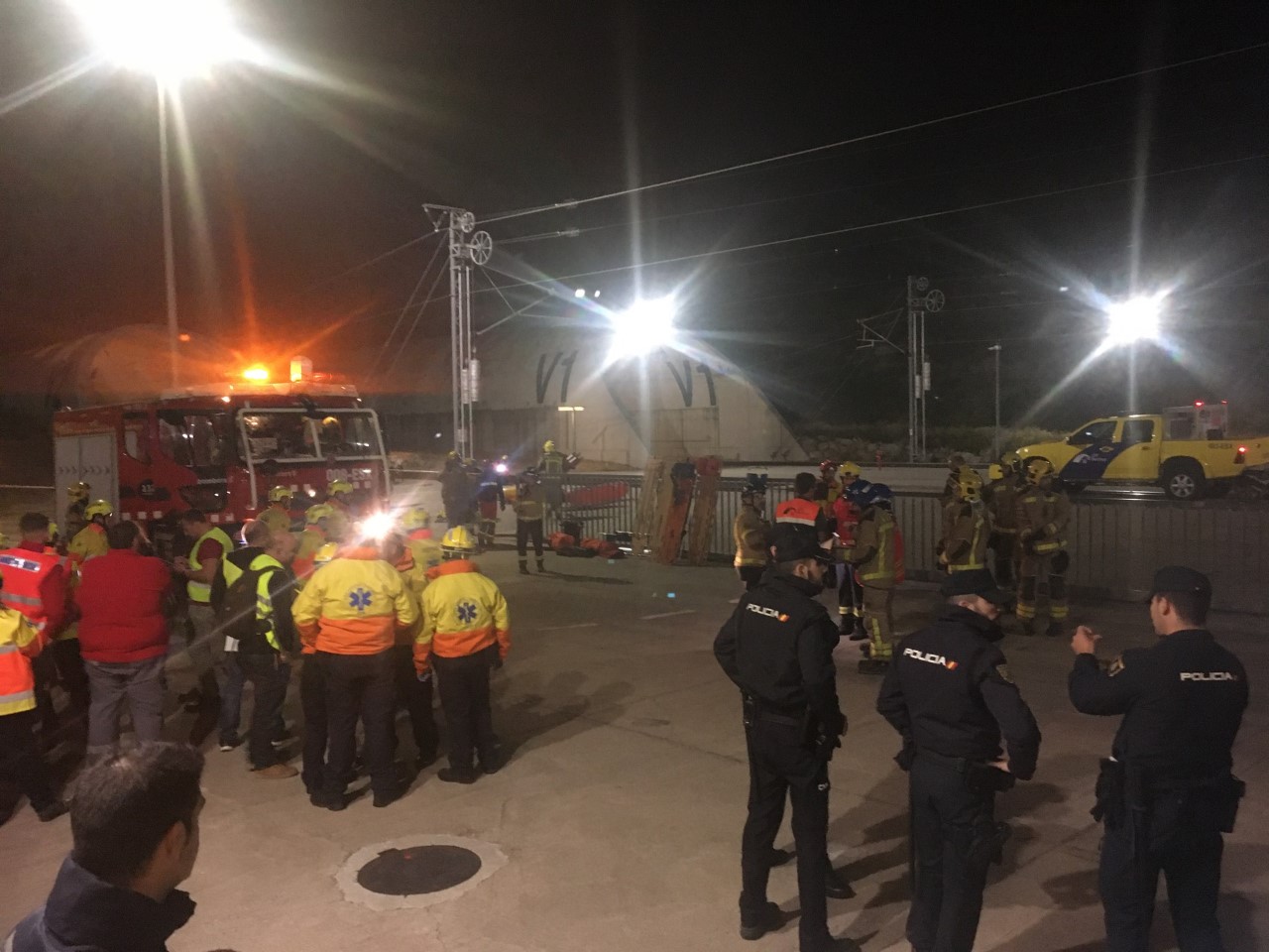 Exercice de sécurité civile dans le tunnel du Perthus