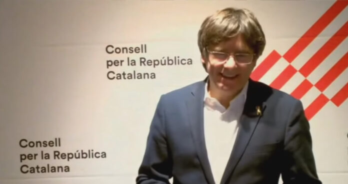 Meeting de Carles Puigdemont du 29 février 2020 organisé par l’association « Consell per la Republica » sur le parking du palais des expositions de Perpignan
