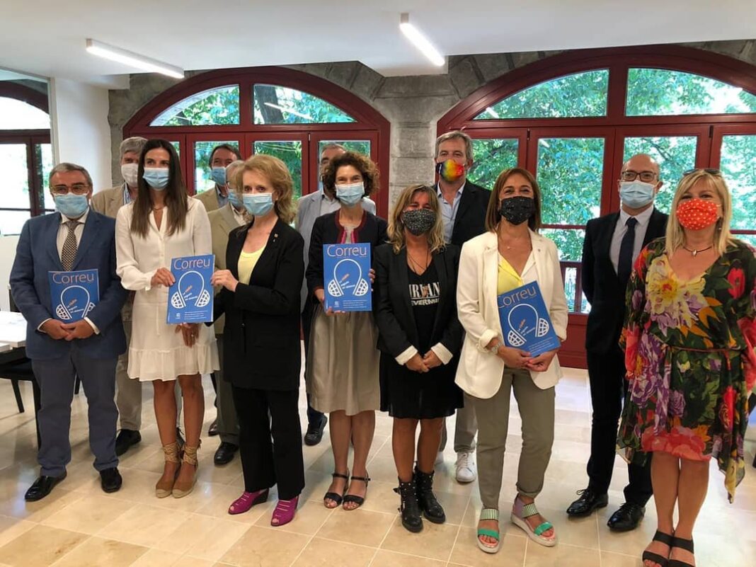 Présentation à Encamp du Correu de la unesco édité grâce à la collaboration entre Perpignan, la Generalitat et Andorre