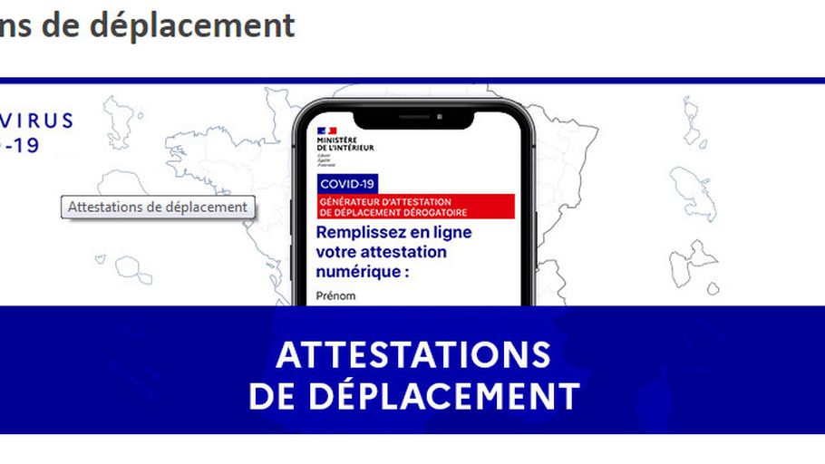 trois attestations pour pouvoir vous déplacer pendant le confinement