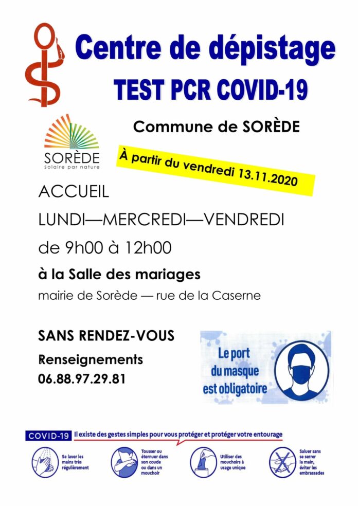 Centre de dépistage à Sorède