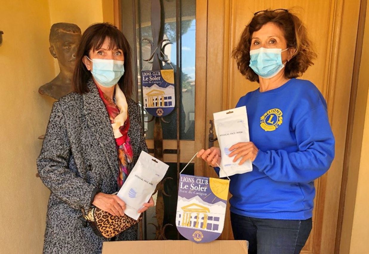 Le Soler : le Lions club offre 800 masques aux bénéficiaires de la banque alimentaire #FlashInfo #TVCAT
