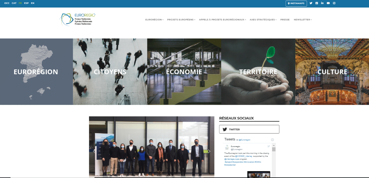 L’Eurorégion Pyrénées-Méditerranée lance son nouveau site web