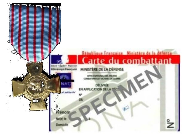 Attribution de la carte du combattant pour services en Algérie de juillet 1962 à 1964.