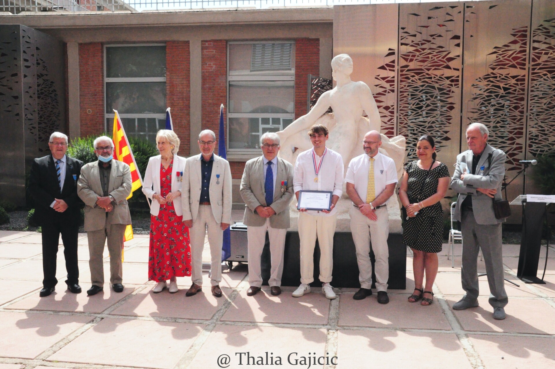 Prix de l’Éducation Citoyenne de l’ANMONM66 décerné à Léo Tixador lycéen au Lycée Arago.