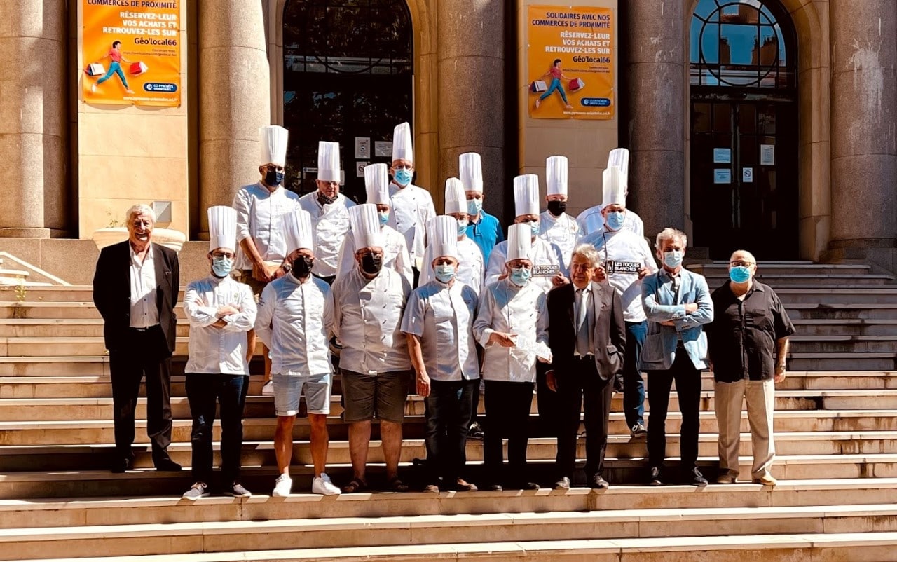 Toques Blanches Roussillon Occitanie/ Remise des nouvelles plaques aux chefs de l’association