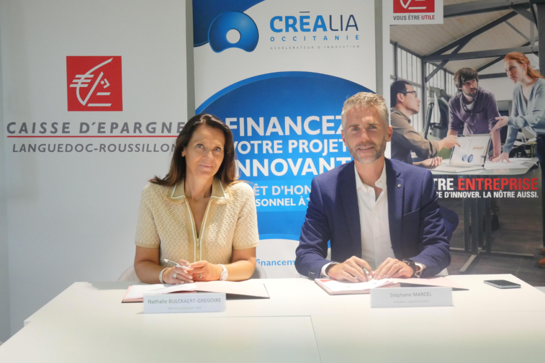 La Caisse d’Epargne Languedoc-Roussillon poursuit son engagement aux côtés de CREALIA Occitanie, en faveur de la création d’entreprises innovantes régionales