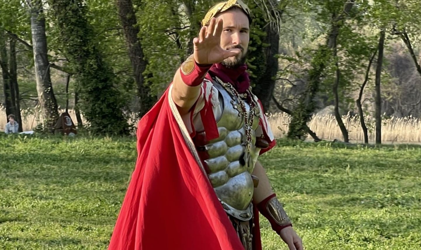 Les images des répétitions en costume du grand spectacle historique « Hadrien, la guerre des Pictes »
