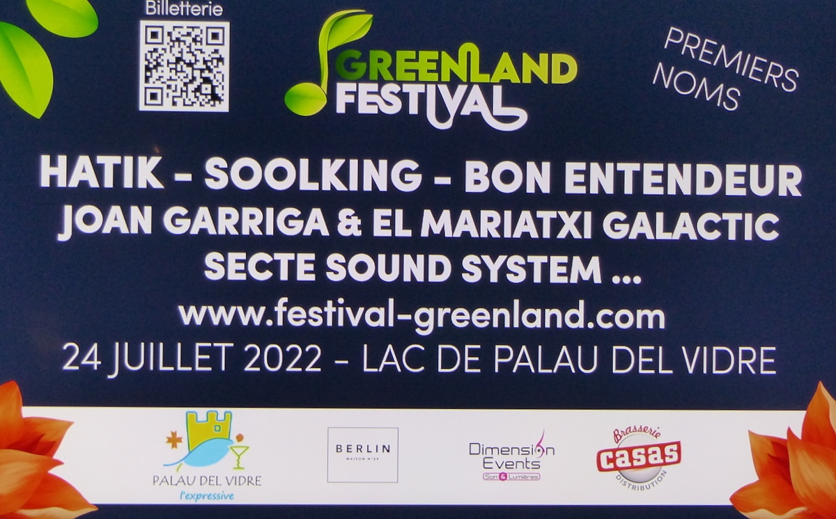 Présentation du festival éco-responsable Greenland qui se tiendra ce 24 juillet 2022 à Palau del Vidre.