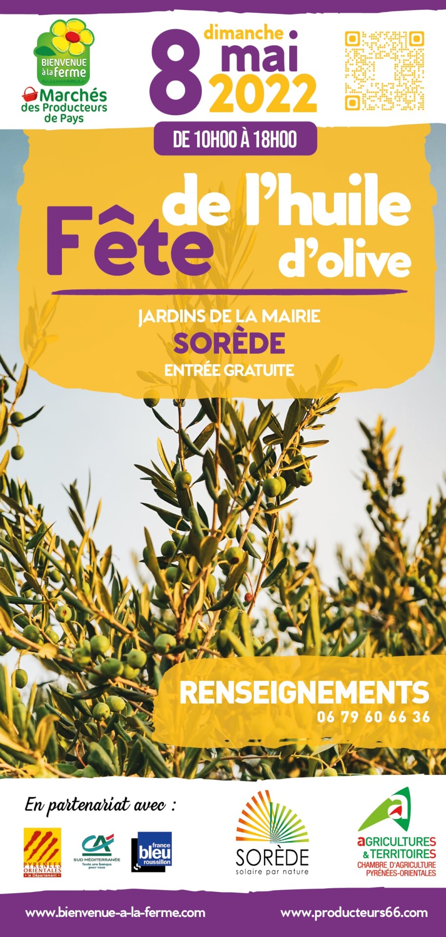 Fête de l’huile d’olive et produits du terroir le 8 mai 2022 à Sorède