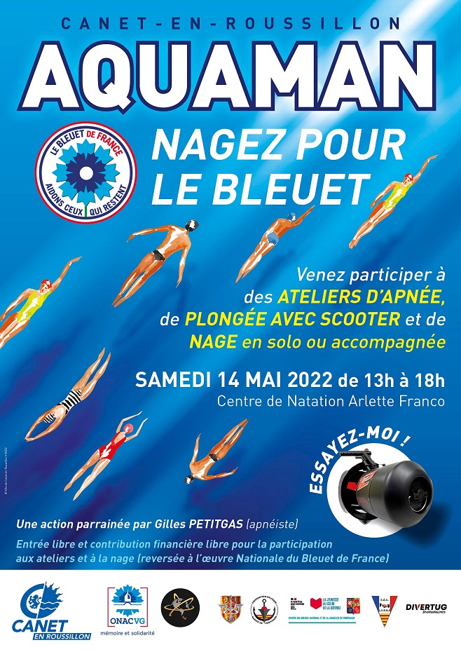 Aquaman : Nagez pour le Bleuet à Canet en Roussillon