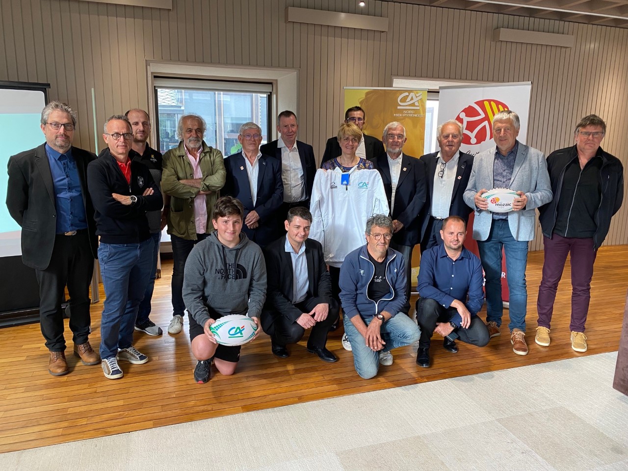 Signature convention Ligue Occitanie Rugby/Crédit Agricole Nord Midi-Pyrénées