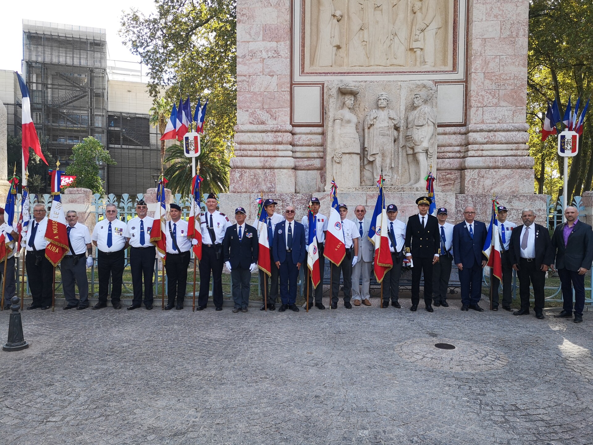 Prise de fonction de monsieur le Préfet des Pyrénées Orientales Le mardi 23 aout 2022-Perpignan Dépôt de gerbe en hommage aux morts pour la France