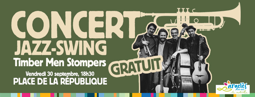 Vendredi 30 Septembre à 18h30 Place de la République, concert Jazz-Swing à Argeles sur Mer