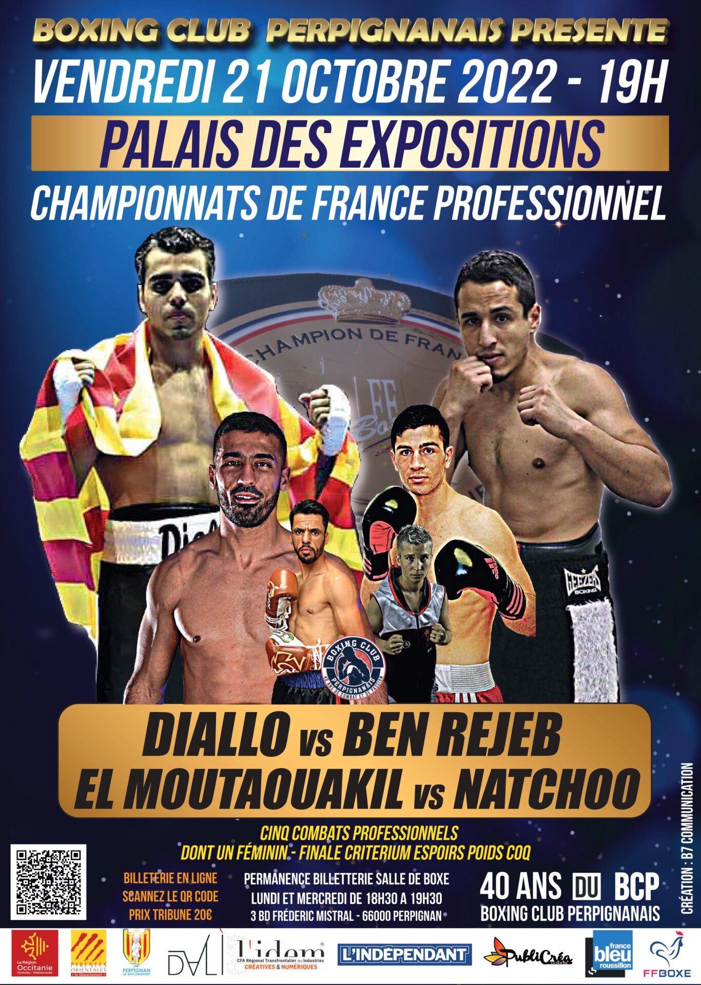 Boxe : Mickaël Diallo, le Bombardier catalan, défendra sa ceinture nationale à Perpignan fin du mois.
