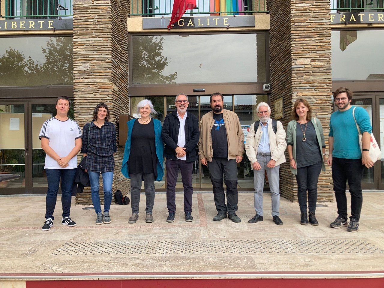 La CUP-Guanyem es reuneix amb l’alcalde d’Elna per mostrar la seva solidaritat davant l’atac dels tribunals a l’ús del català