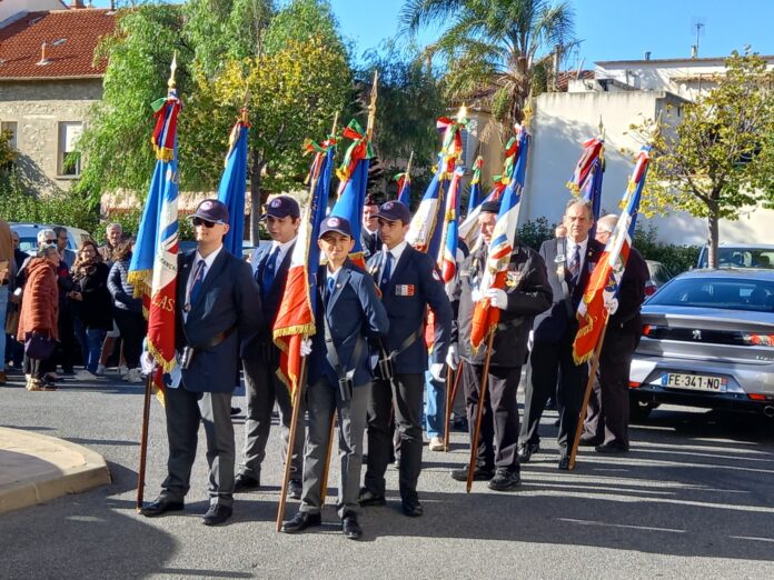 cérémonie du 5 novembre 2022 à Ille sur Têt en hommage du Combattant Prisonnier de guerre-évadé Mariano Ondiviela