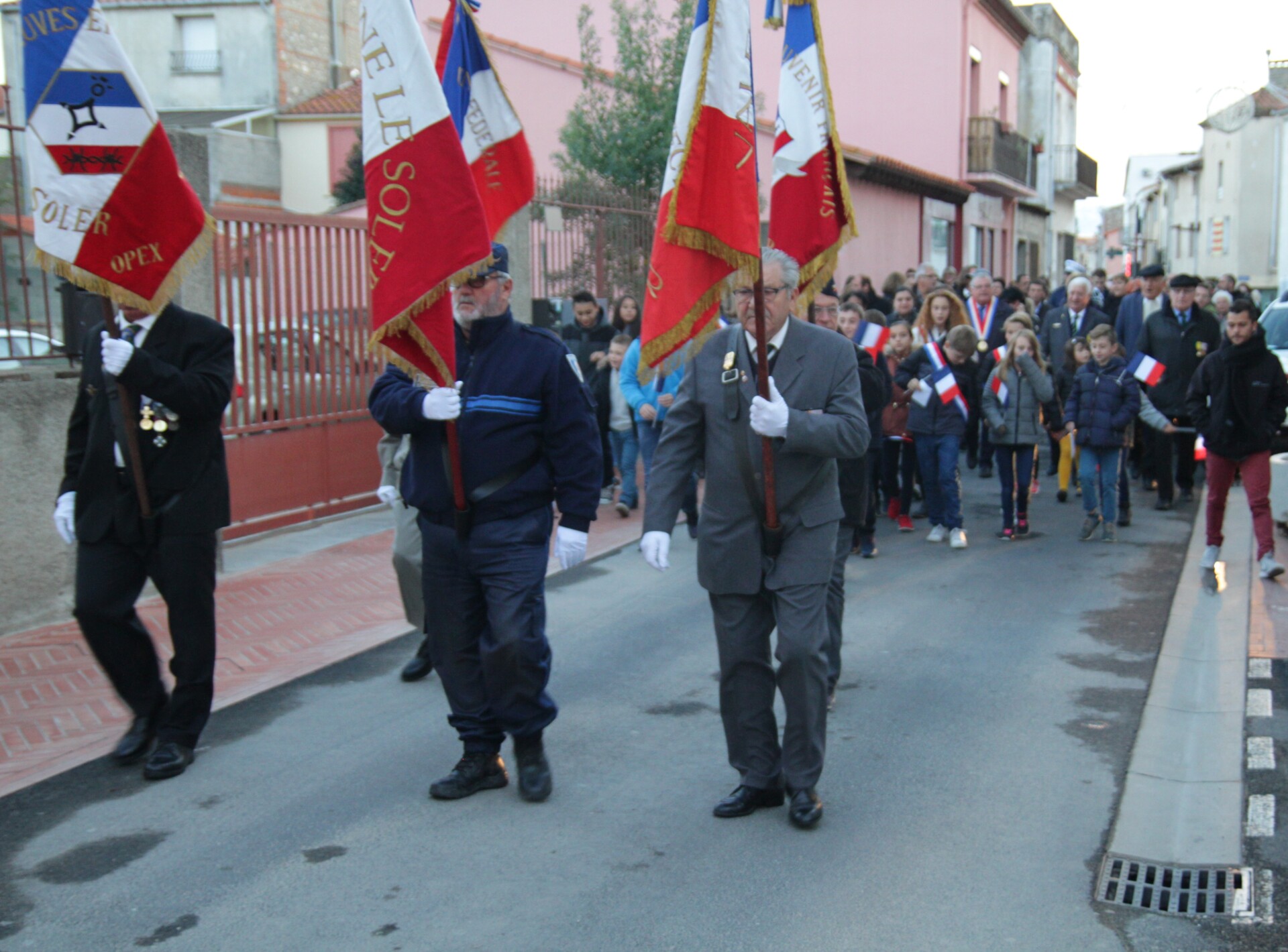 Cérémonie de commémoration du 11 novembre à Le Soler. Journée nationale de commémoration de la victoire et de la paix - Hommage à tous les « Morts pour la France »